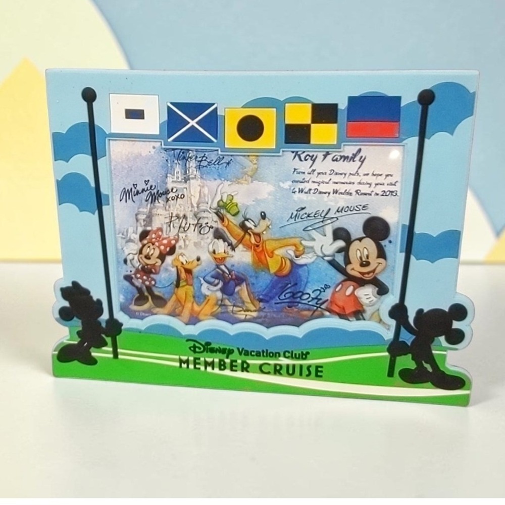 Disney Vacation Club Member Cruise Picture Frame 2013 DVC Mickey Mouse Nautical